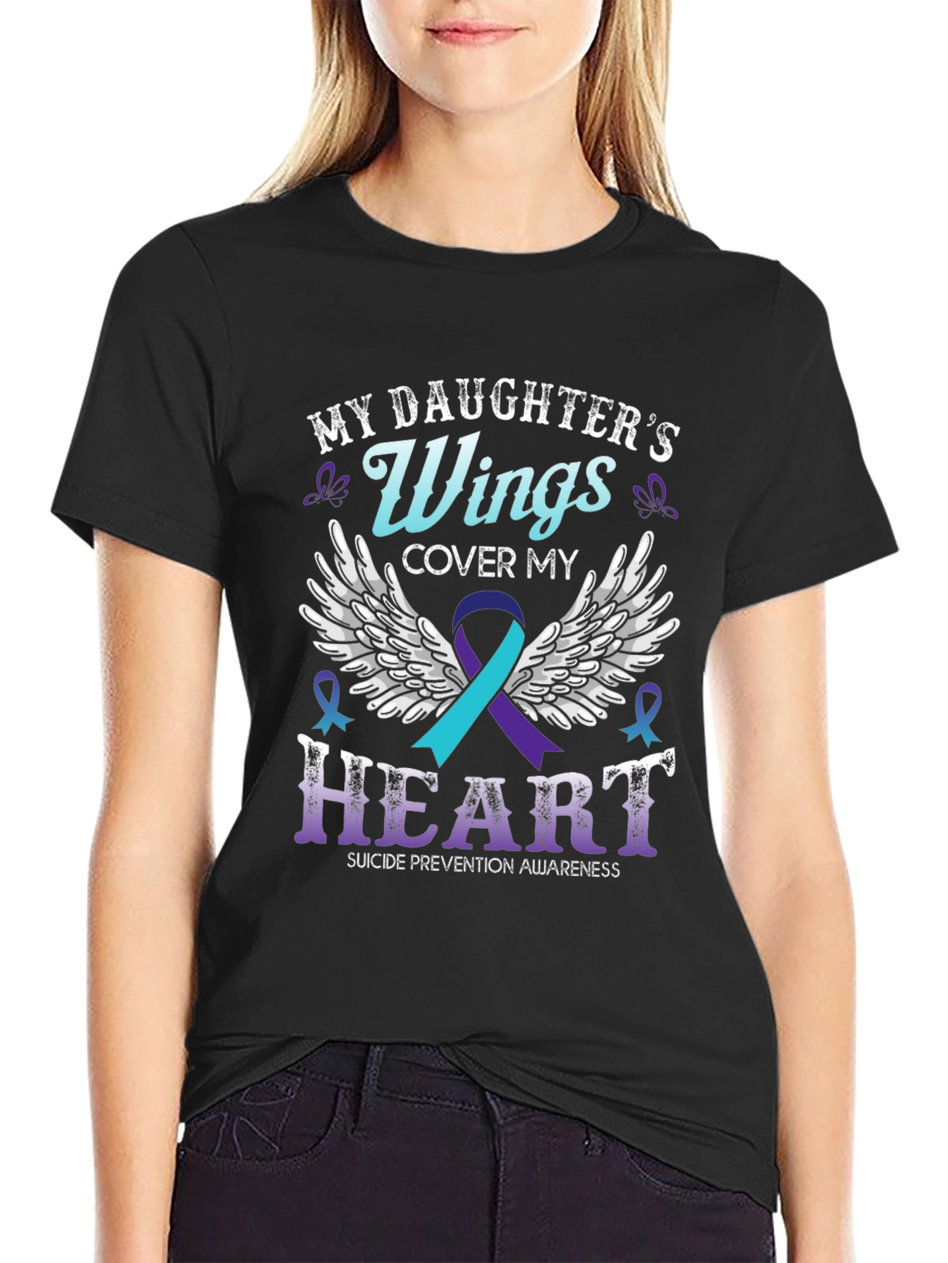 My Daughters Wings Suicide Prevention Awareness T-Shirt