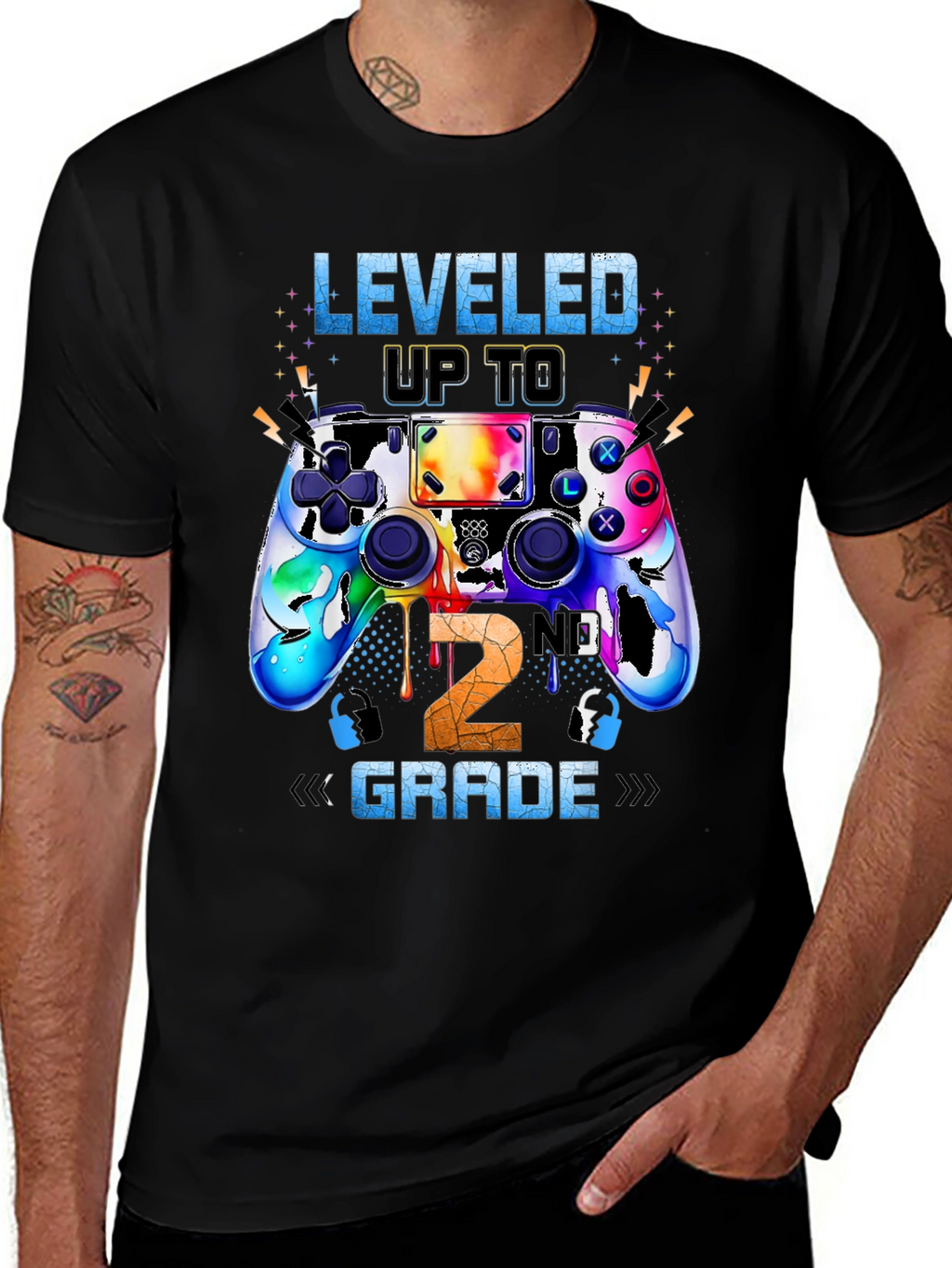 Leveled Up To 2nd Grade Gamer T-Shirt