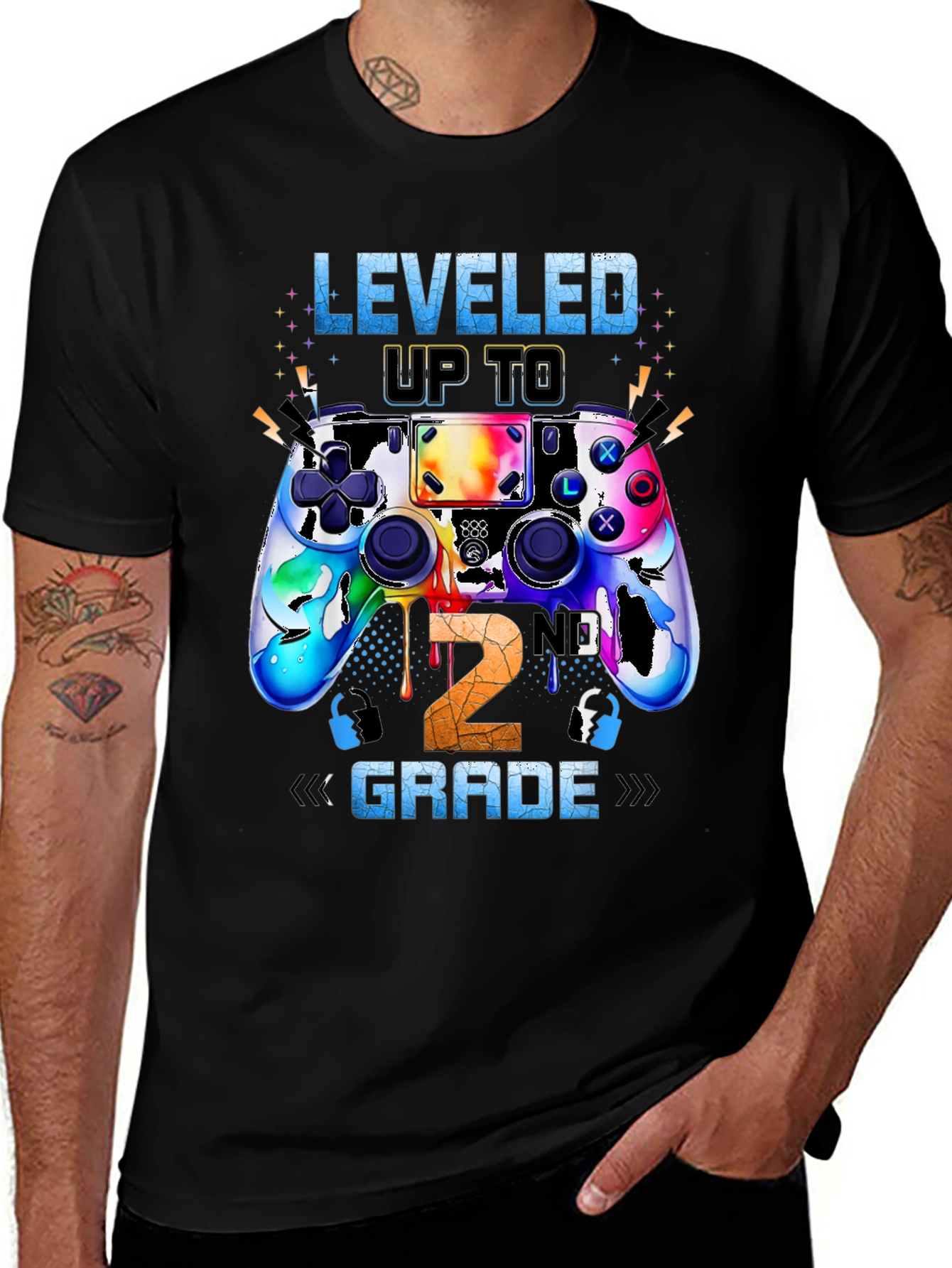 Leveled Up To 2nd Grade Gamer T-Shirt