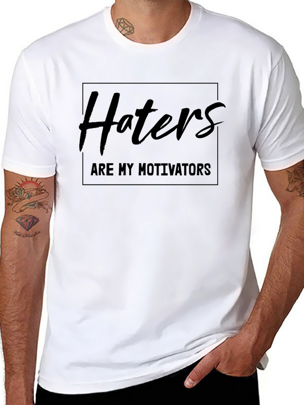 Haters Are My Motivators Black T-Shirt