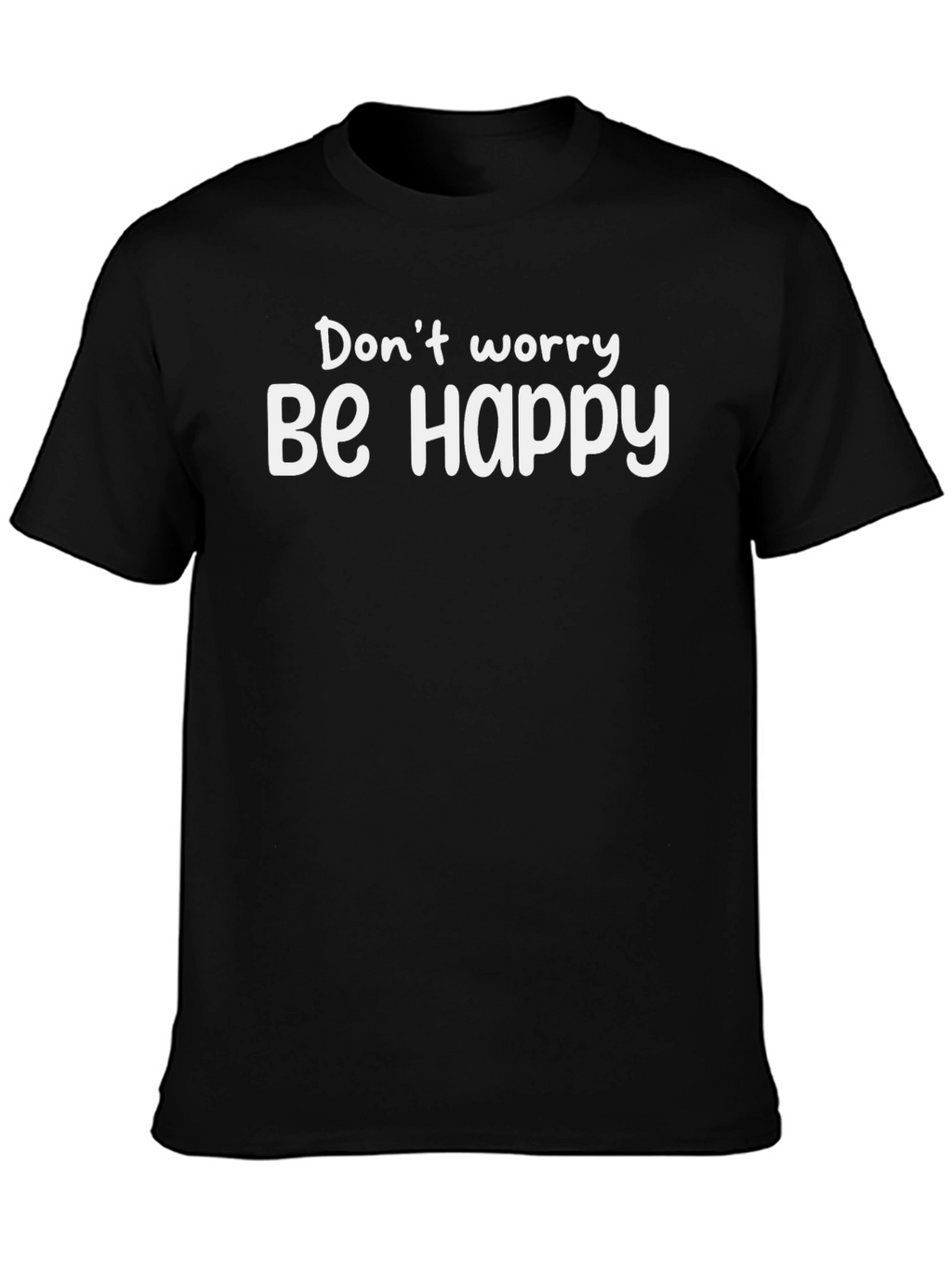 Dont Worry Be Happy Black Graphic Tee