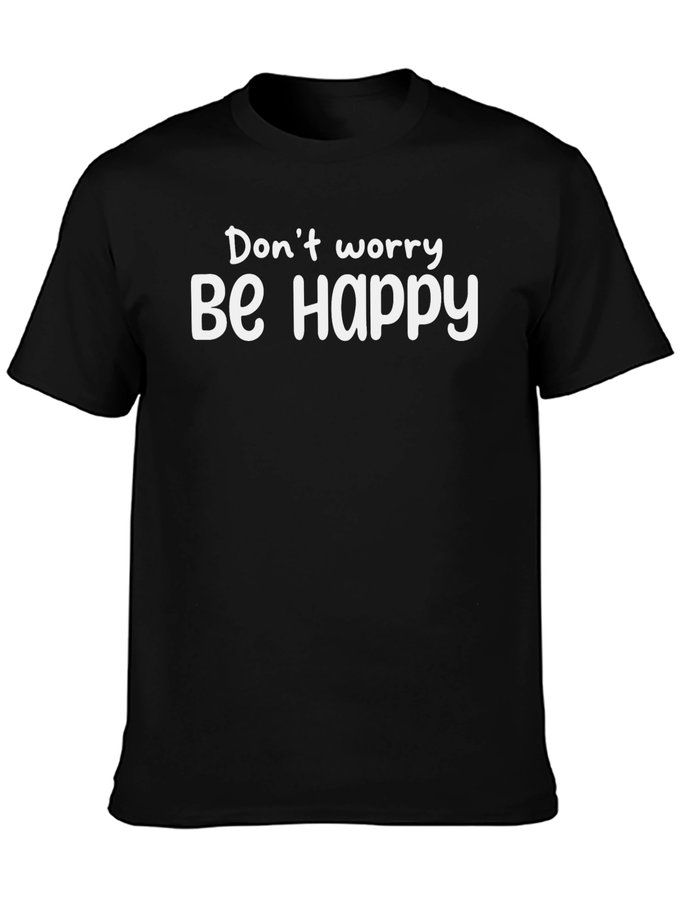Dont Worry Be Happy Black Graphic Tee