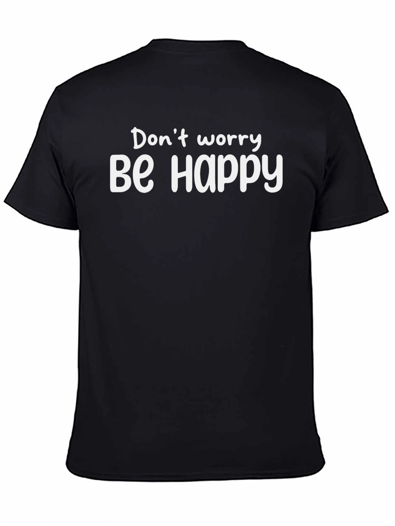 Dont Worry Be Happy Black Graphic Tee