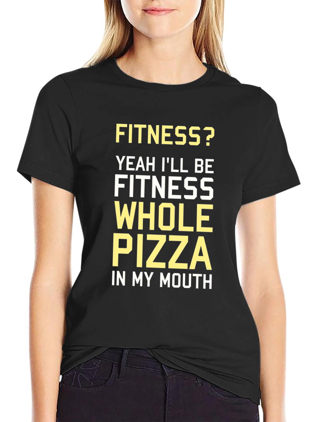 Fitness Whole Pizza T-Shirt - Funny Workout Tee