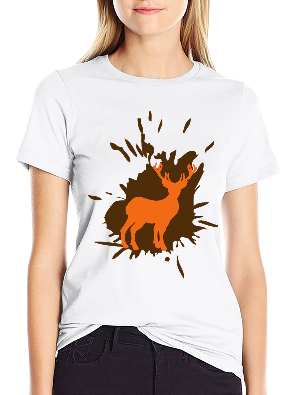 Deer Silhouette Graphic Tee - Unisex Black T-Shirt