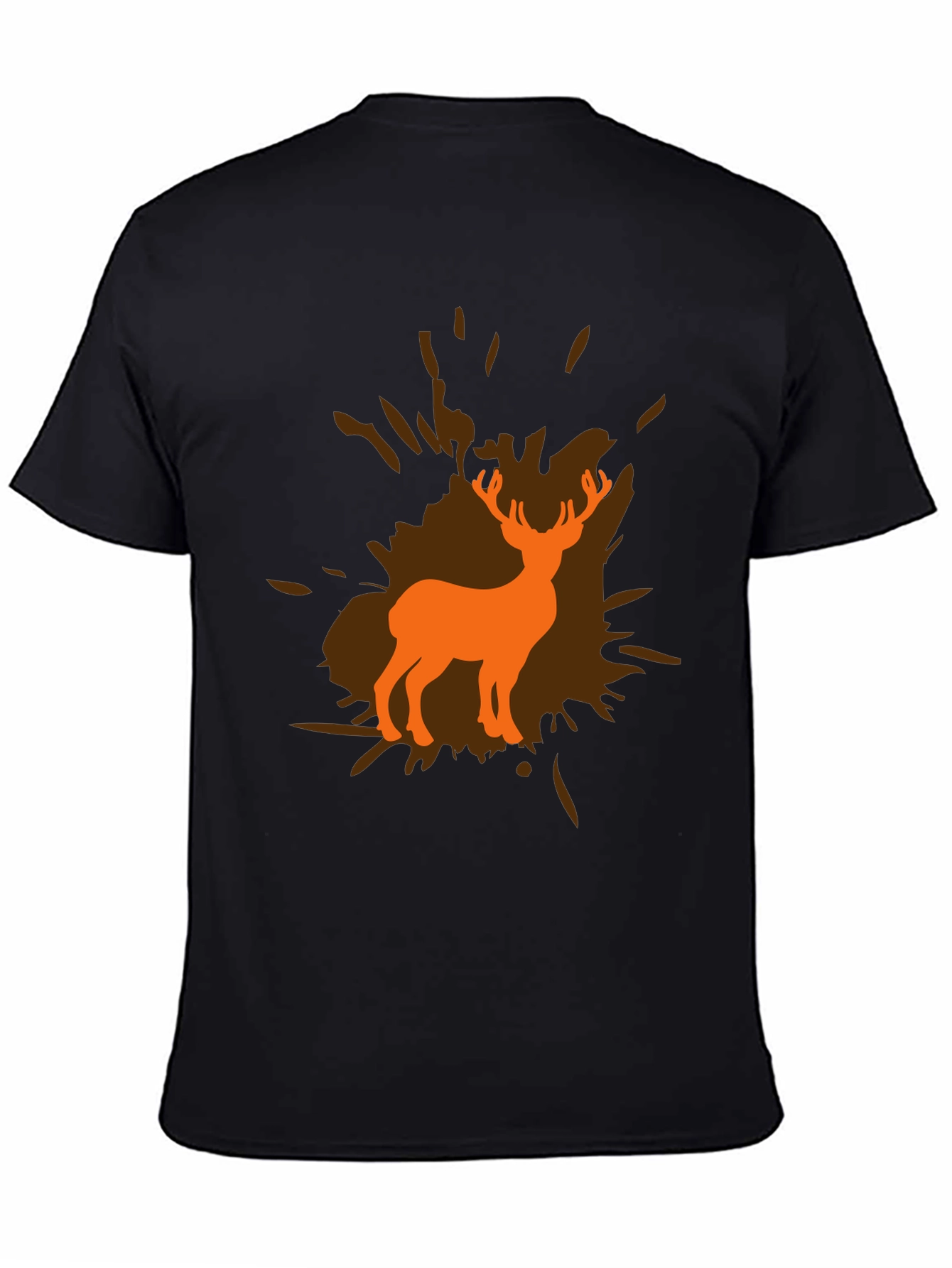 Deer Silhouette Graphic Tee - Unisex Black T-Shirt