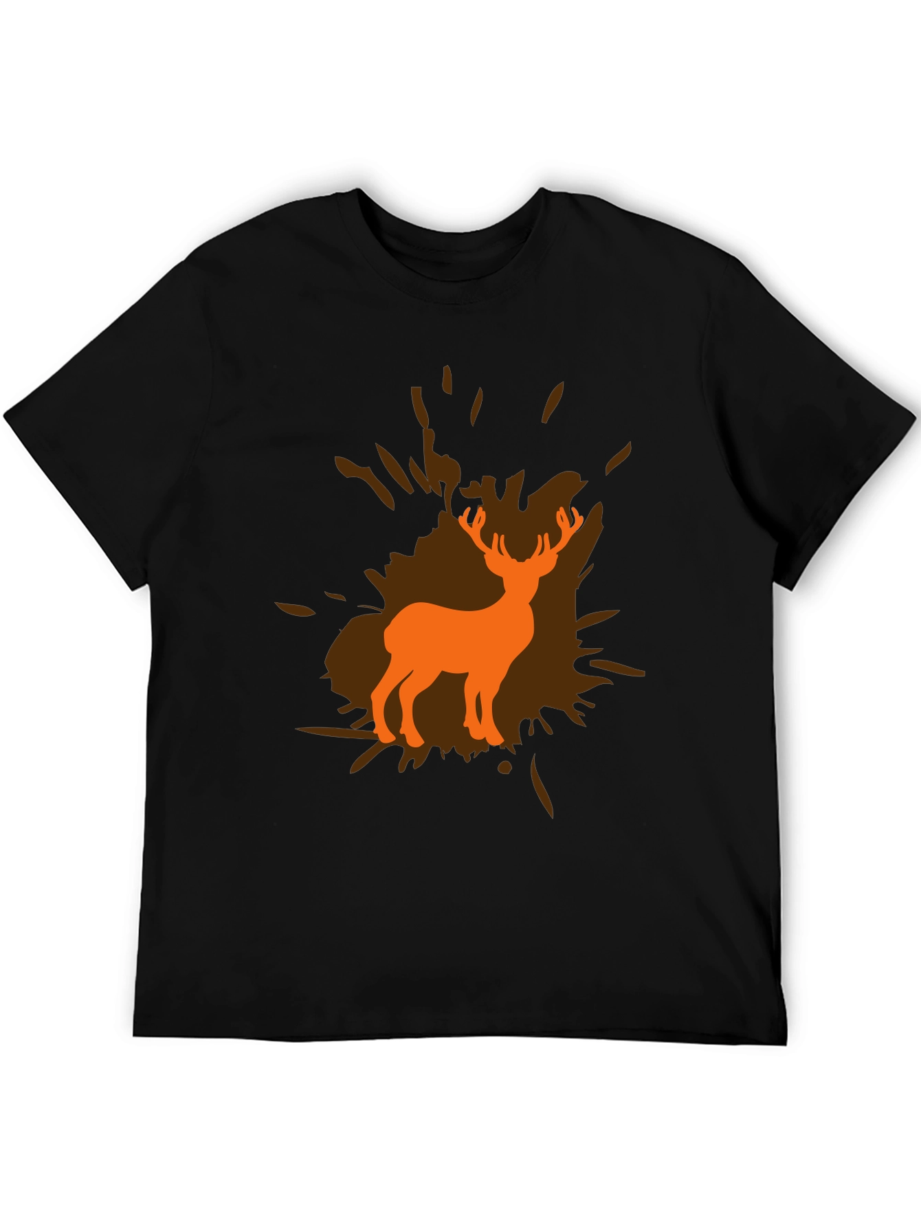 Deer Silhouette Graphic Tee - Unisex Black T-Shirt
