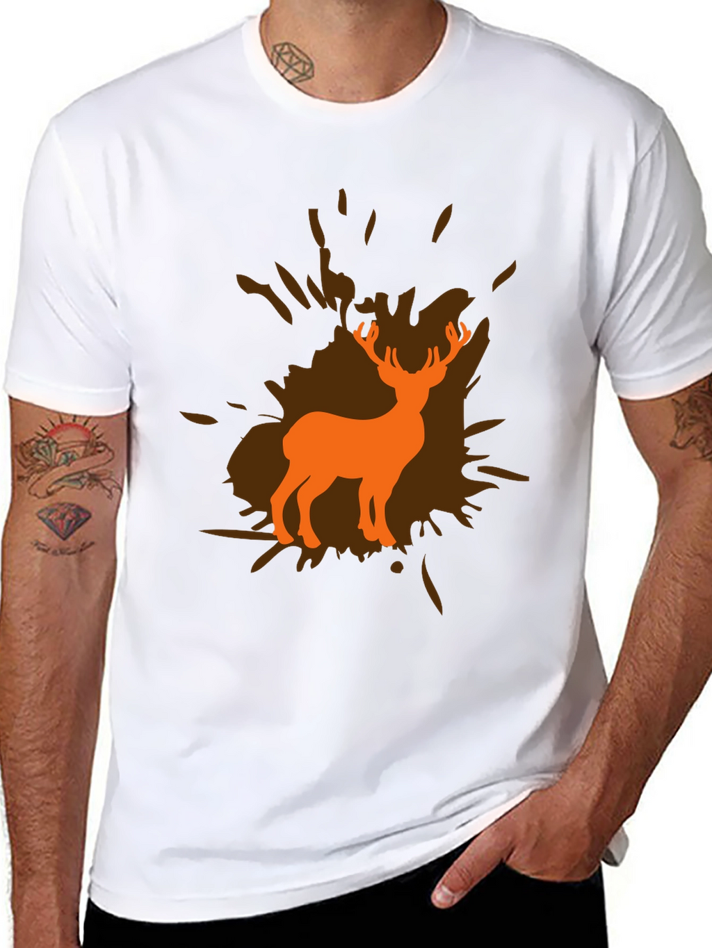 Deer Silhouette Graphic Tee - Unisex Black T-Shirt