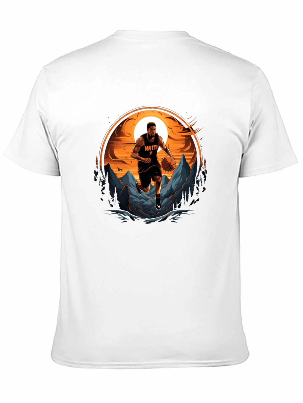Basketball Player Graphic Tee - Sporty Mens Shirt