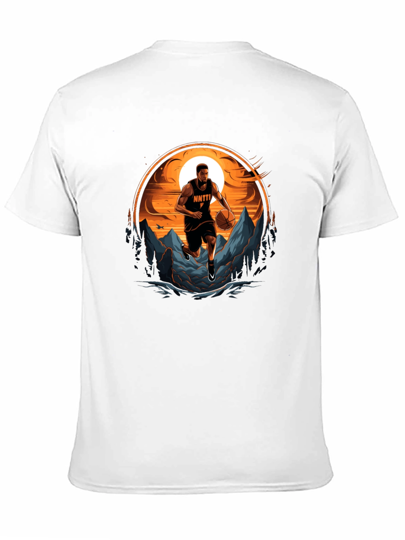 Basketball Player Graphic Tee - Sporty Mens Shirt