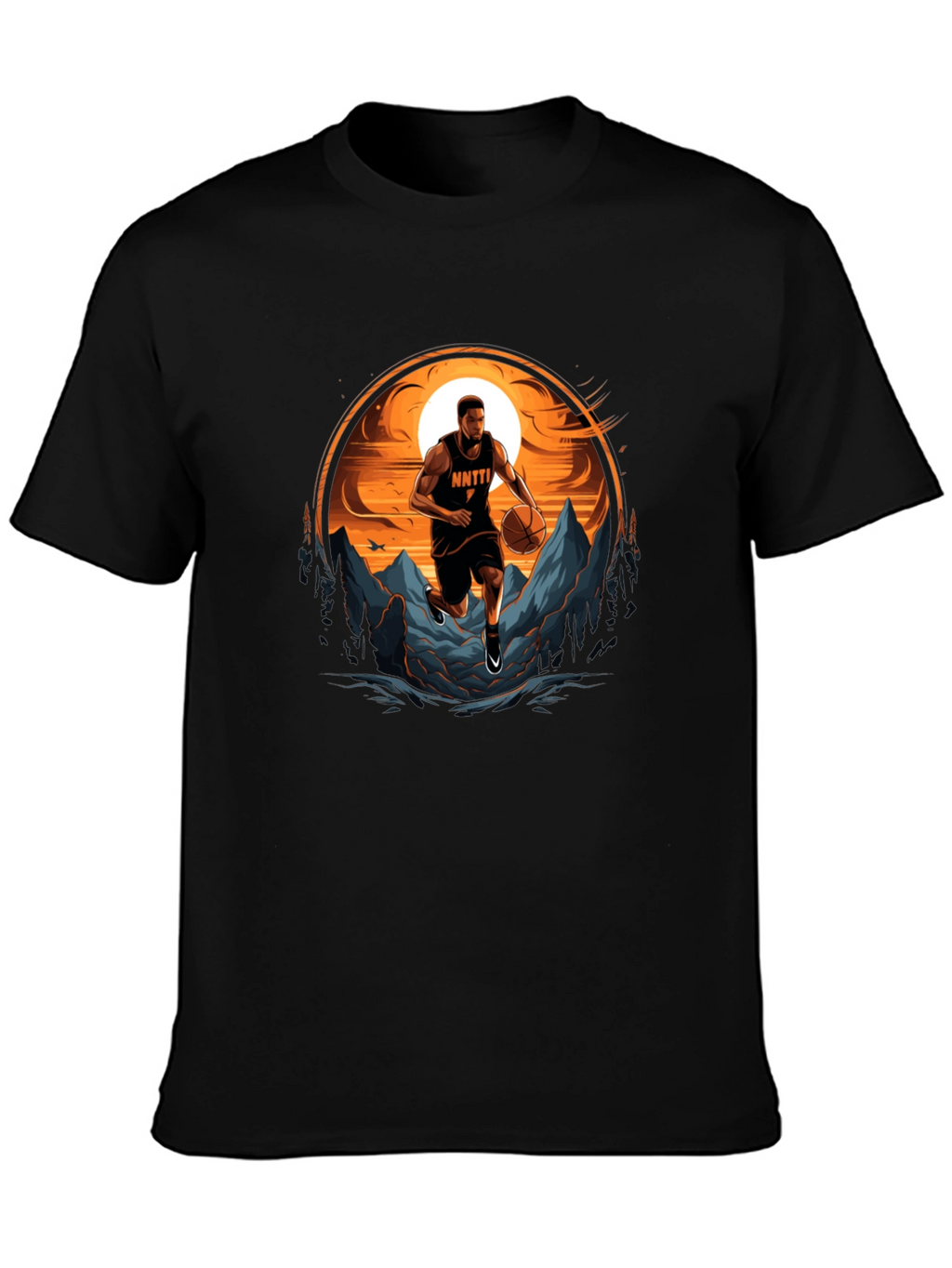 Basketball Player Graphic Tee - Sporty Mens Shirt