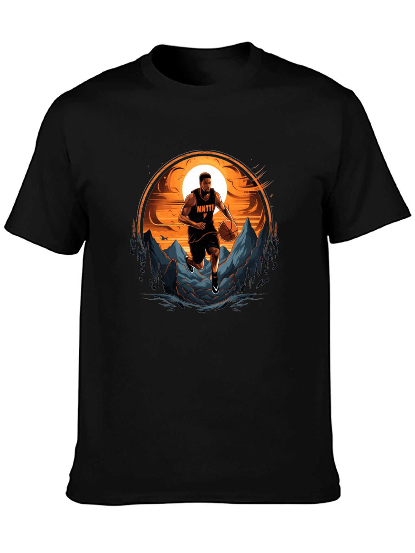 Basketball Player Graphic Tee - Sporty Mens Shirt