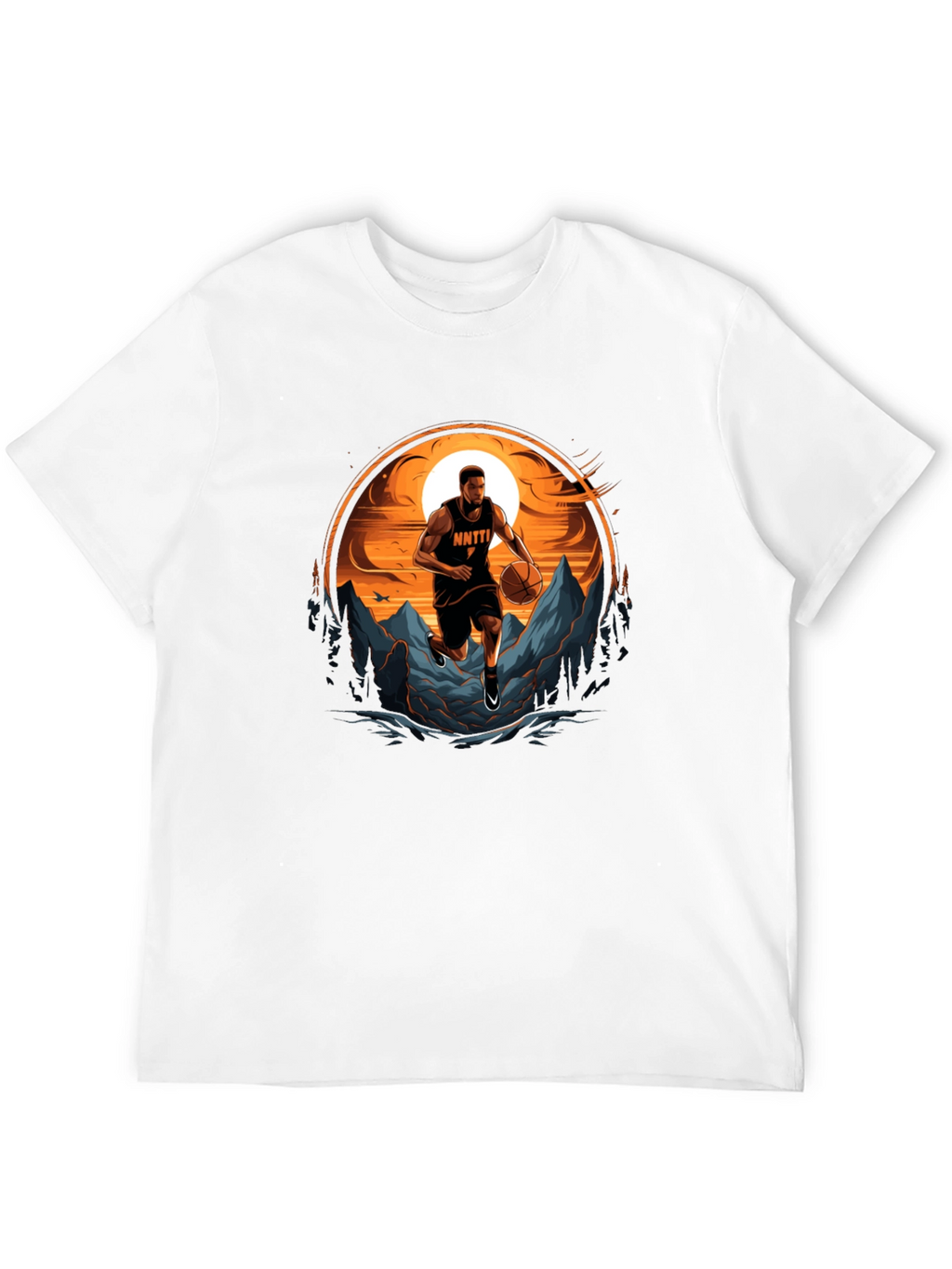 Basketball Player Graphic Tee - Sporty Mens Shirt