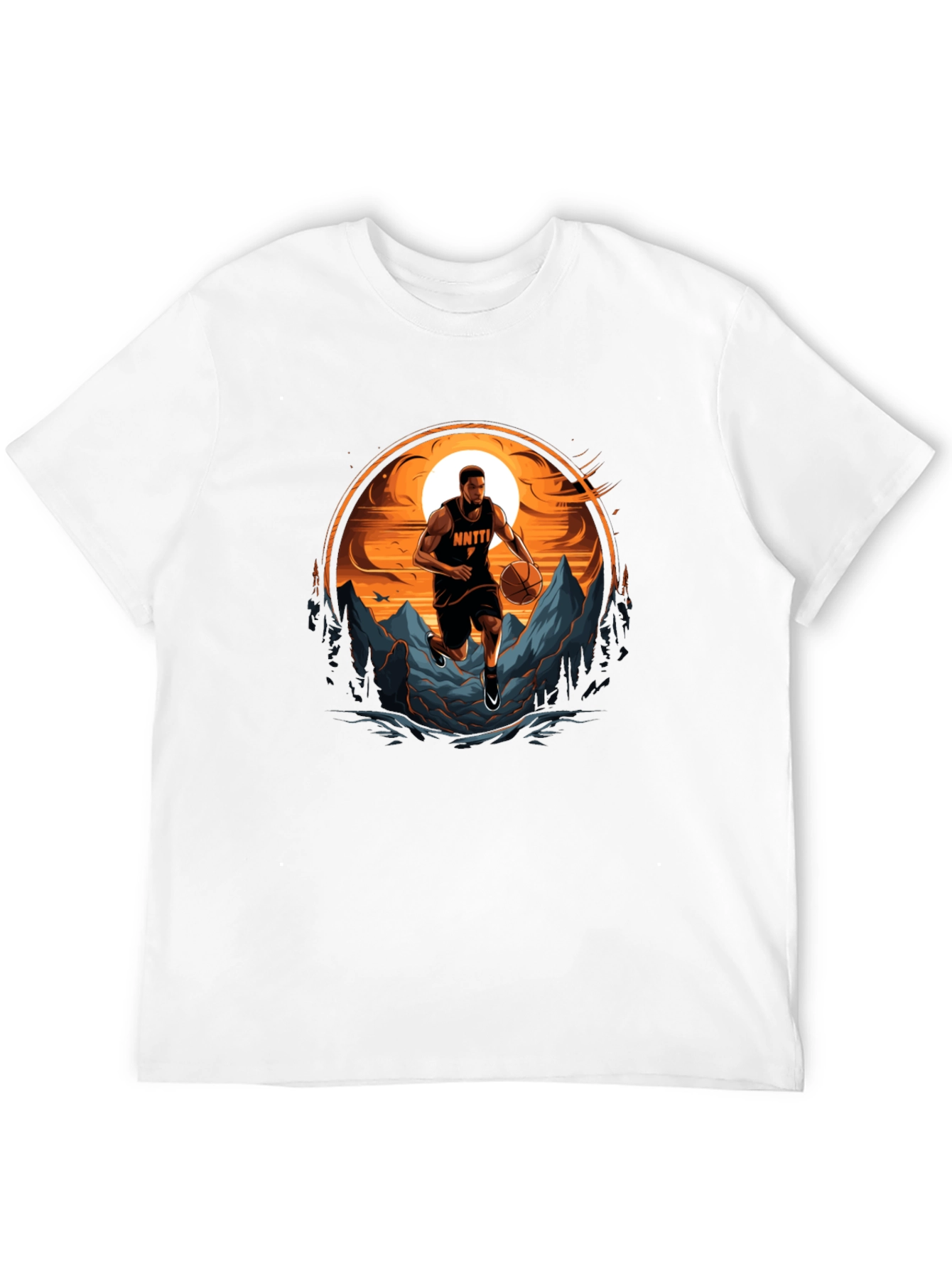 Basketball Player Graphic Tee - Sporty Mens Shirt