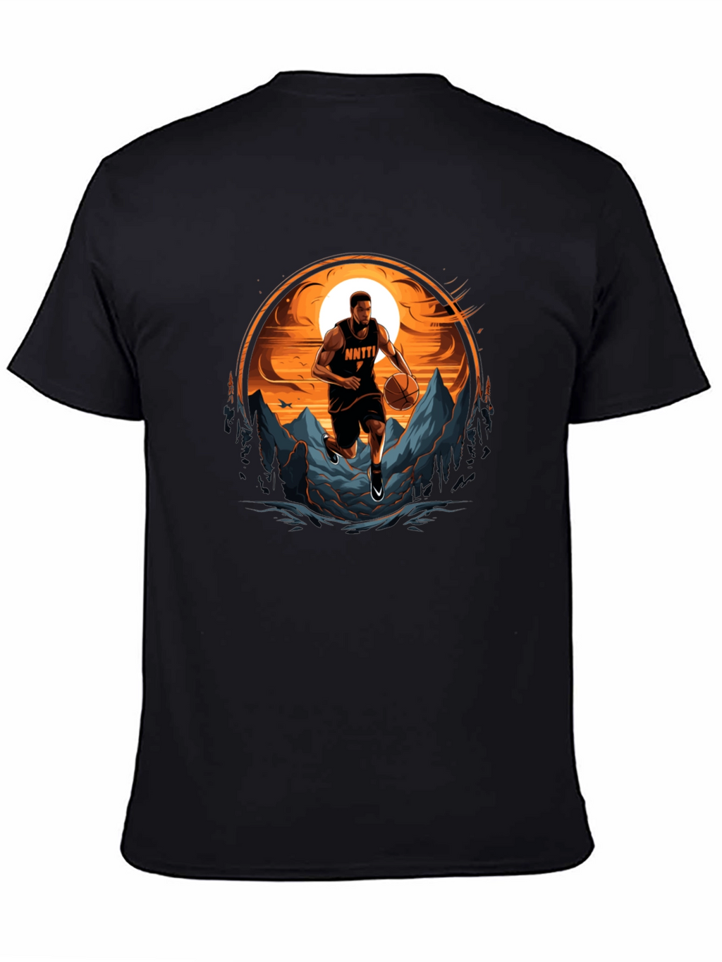 Basketball Player Graphic Tee - Sporty Mens Shirt
