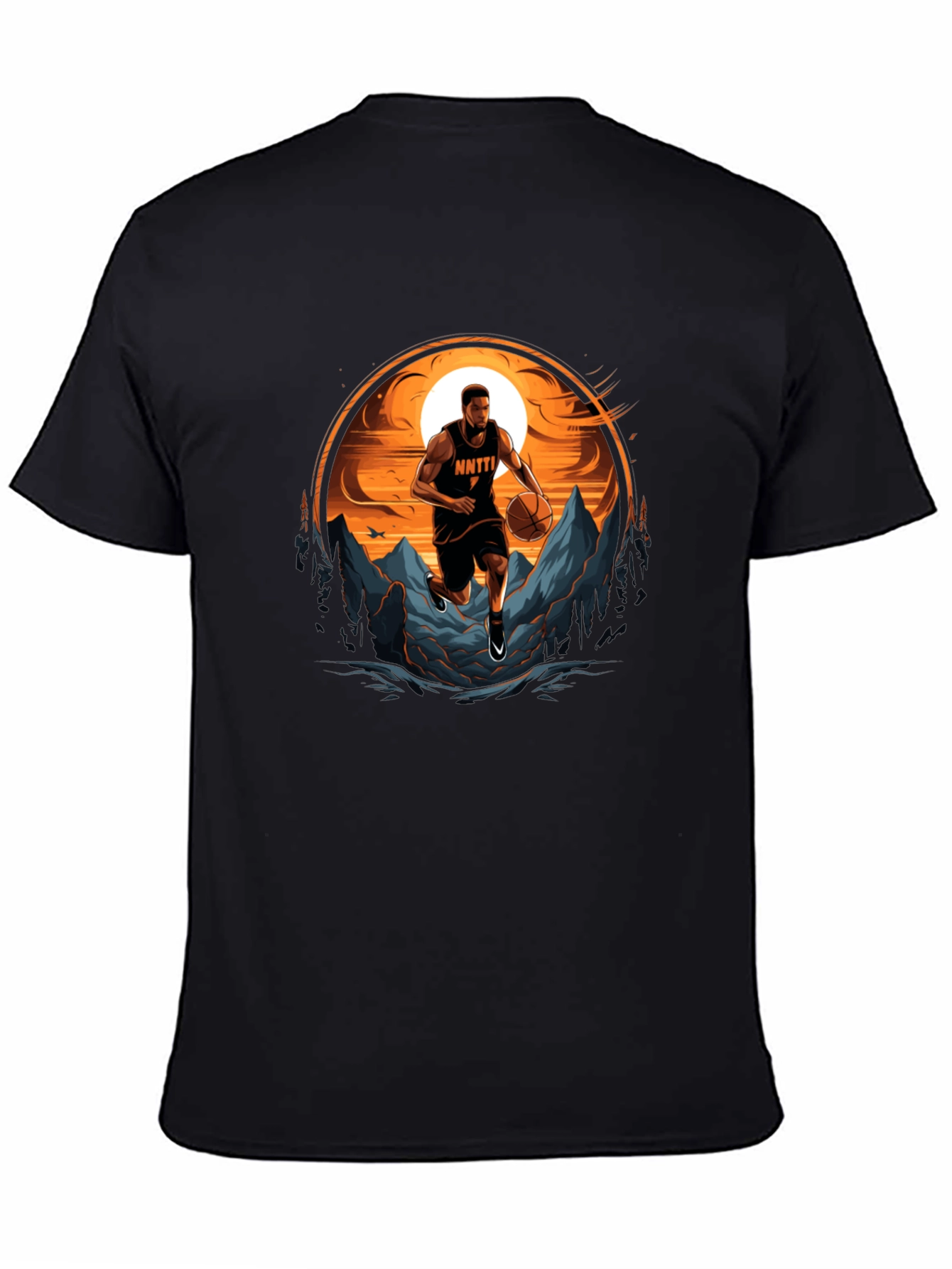 Basketball Player Graphic Tee - Sporty Mens Shirt