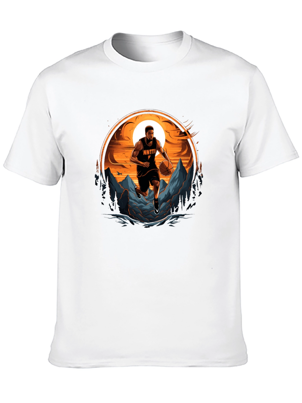 Basketball Player Graphic Tee - Sporty Mens Shirt