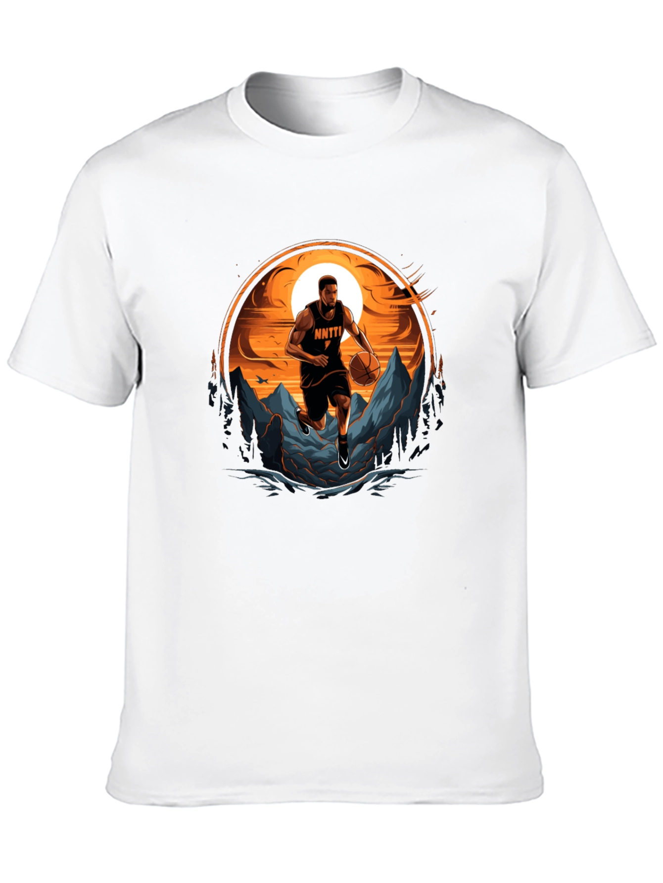 Basketball Player Graphic Tee - Sporty Mens Shirt