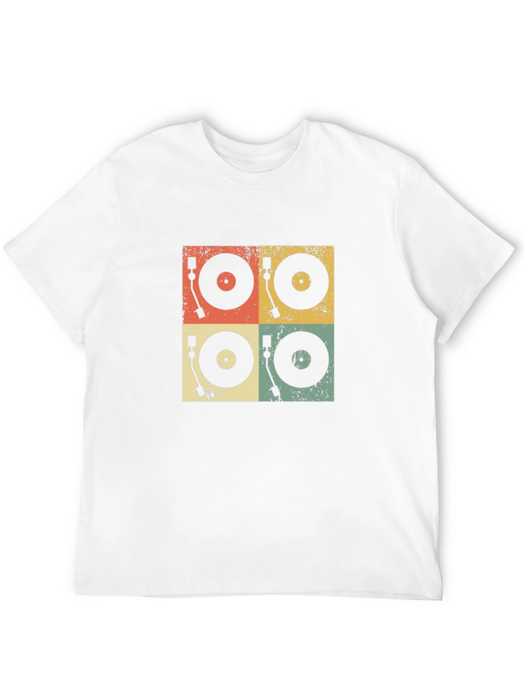 Retro Turntable Graphic Tee - Black