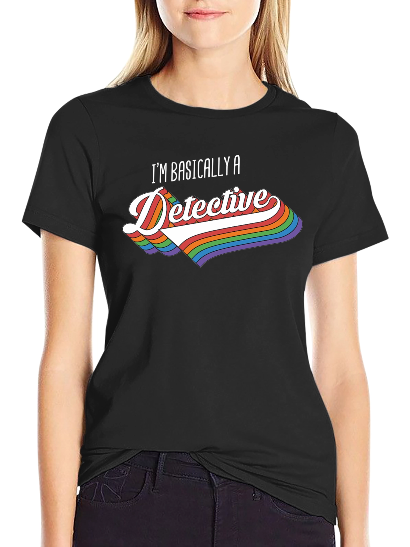 Detective Rainbow Graphic T-Shirt