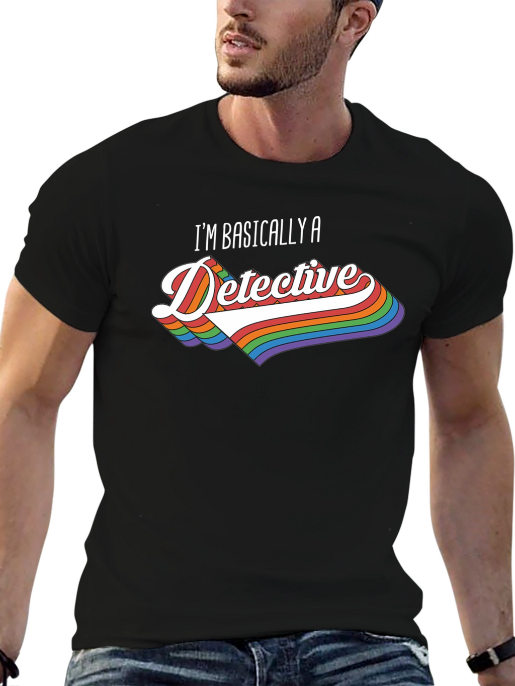 Detective Rainbow Graphic T-Shirt