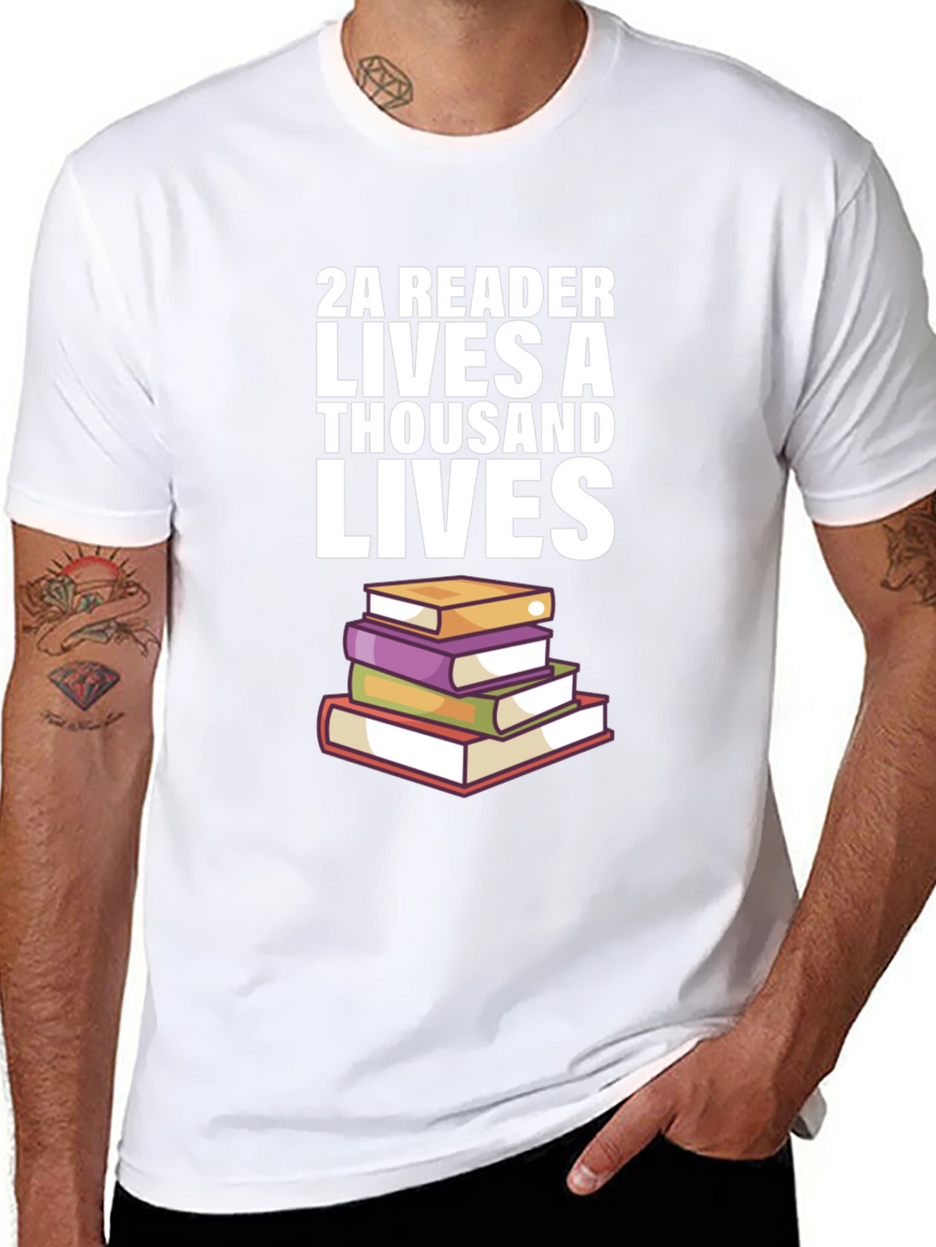 2A Reader Lives a Thousand Lives T-Shirt