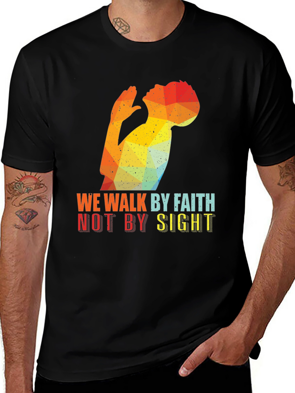 Faith Over Sight Graphic Tee - Stylish Christian Apparel