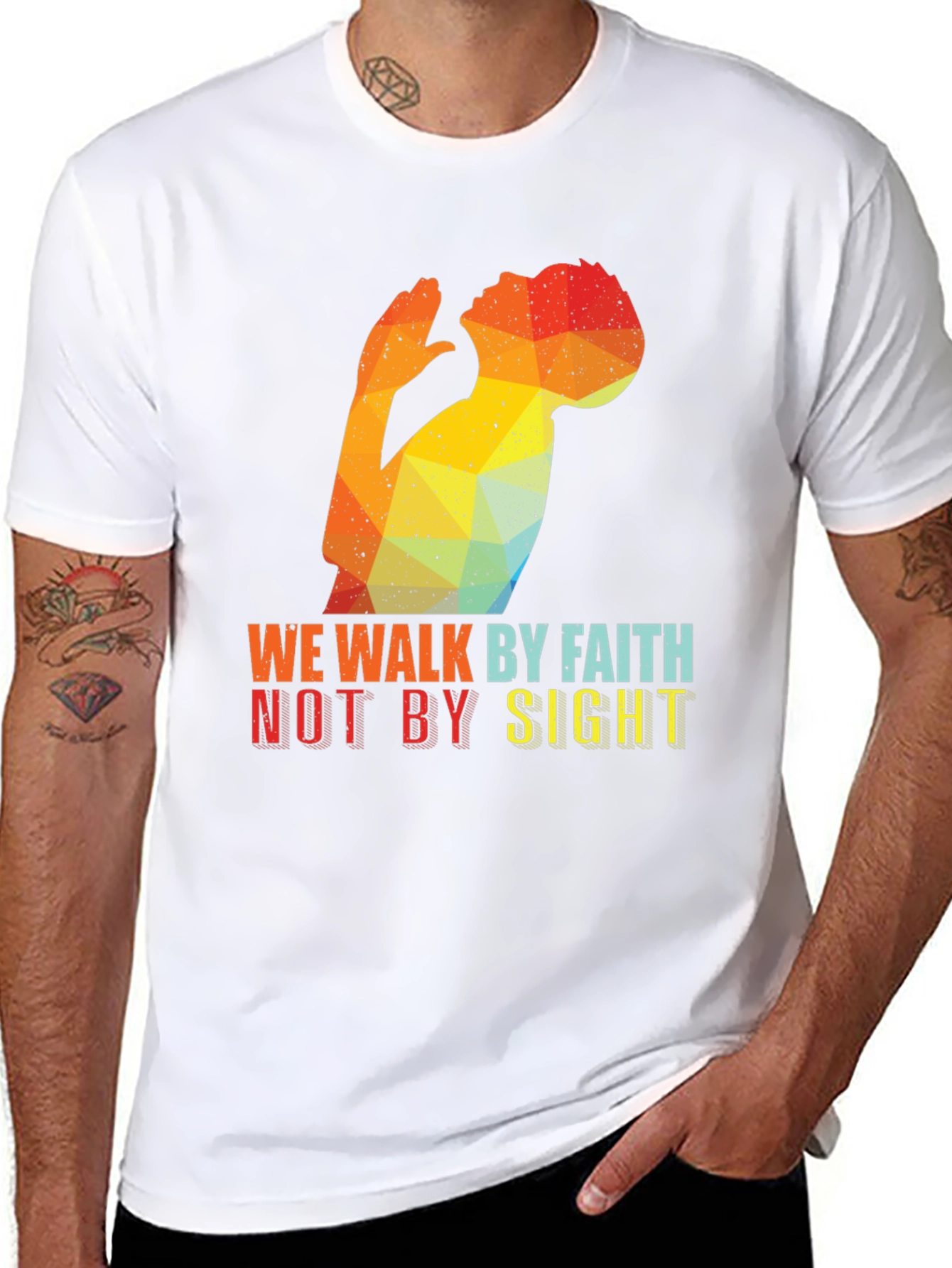 Faith Over Sight Graphic Tee - Stylish Christian Apparel
