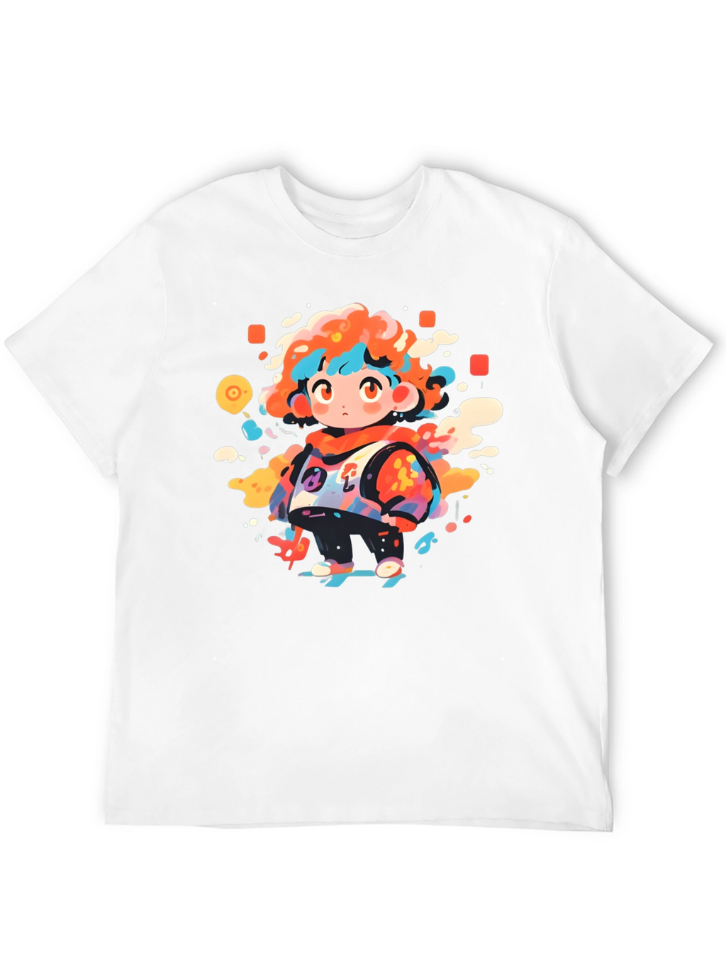 Funky Character Graphic Black T-Shirt