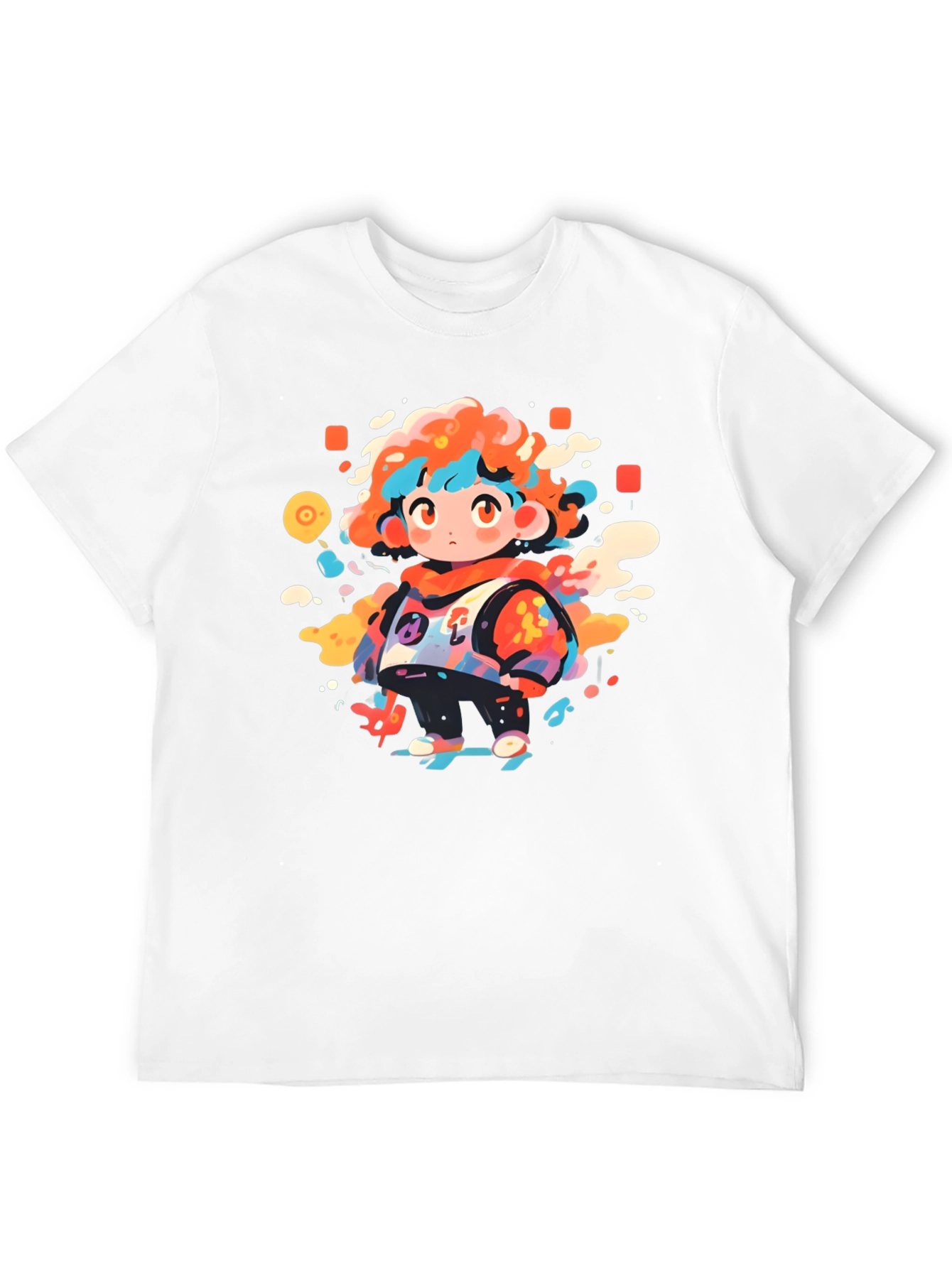 Funky Character Graphic Black T-Shirt