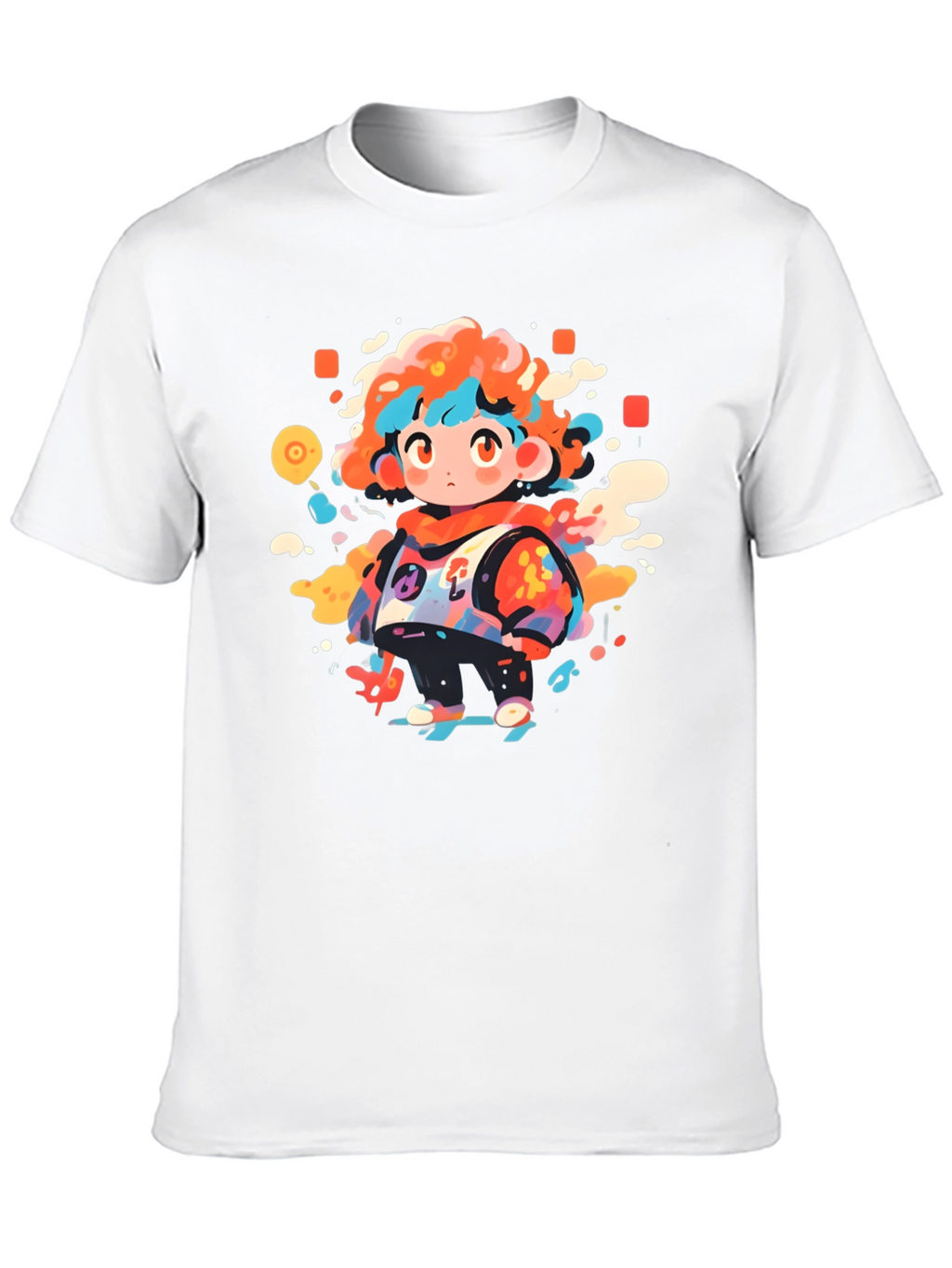 Funky Character Graphic Black T-Shirt