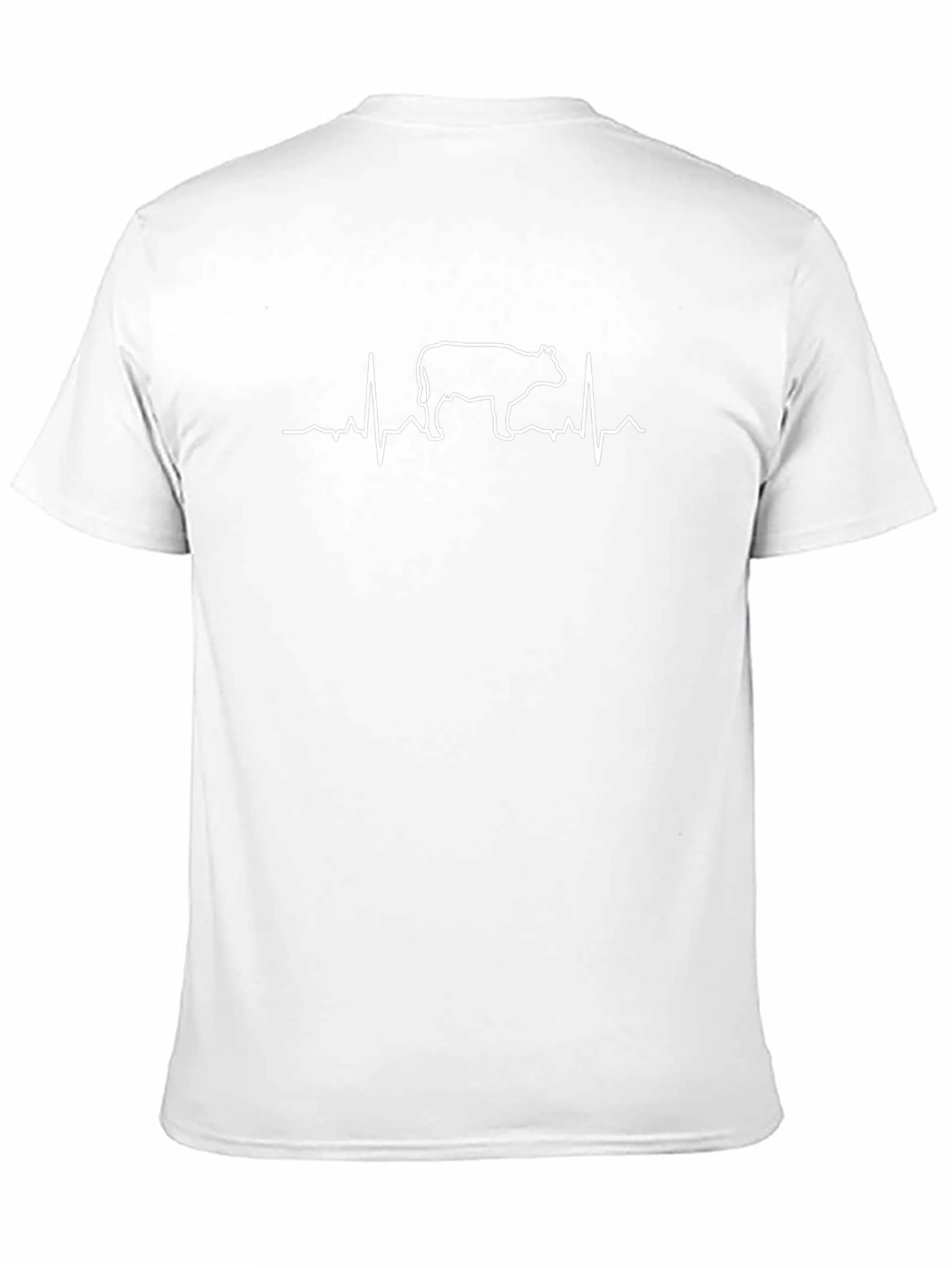 Cow Heartbeat Graphic Tee - Unisex Black T-Shirt