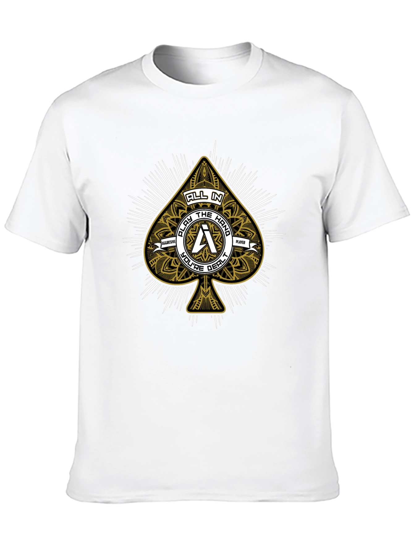 Poker Spade Graphic Print T-Shirt