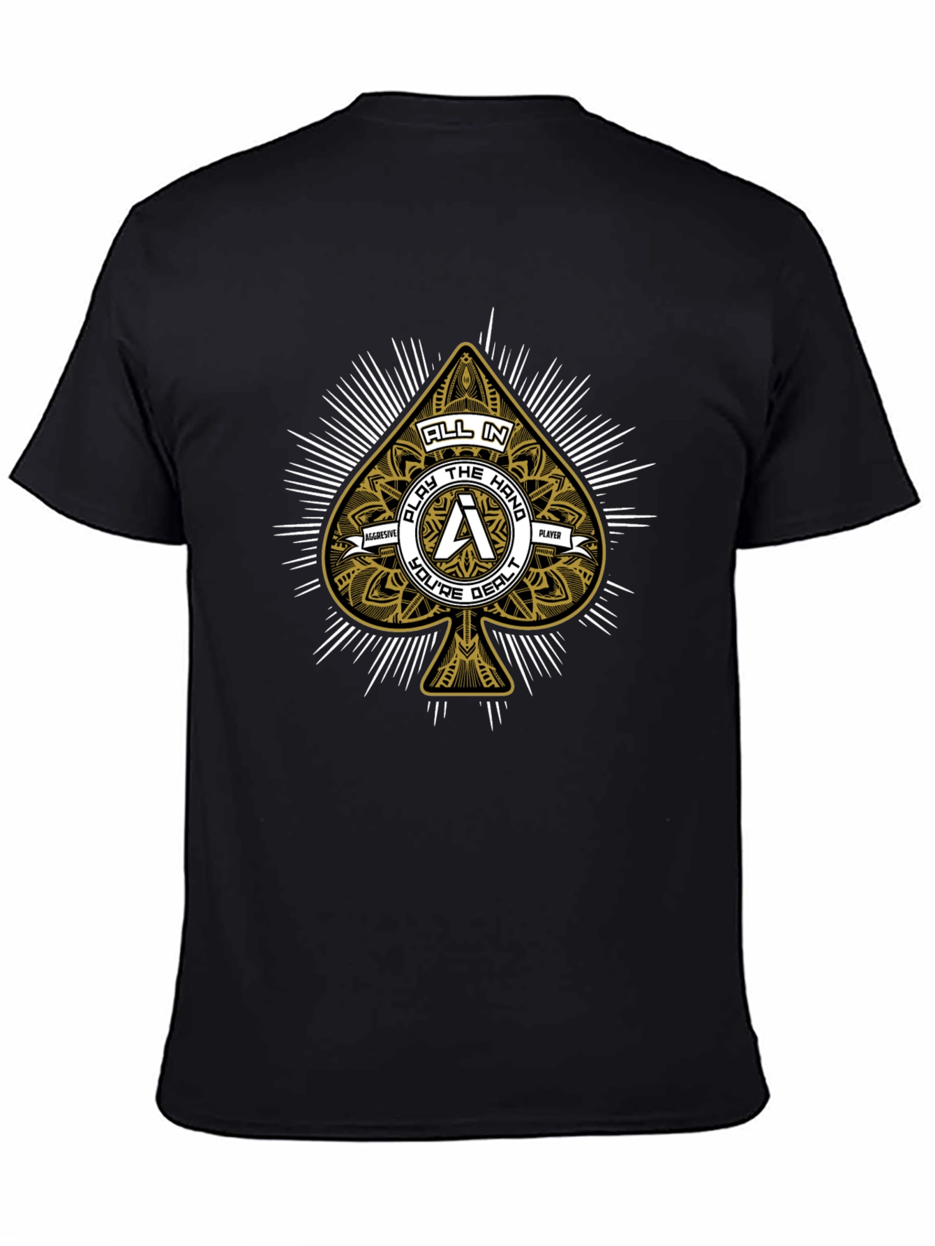 Poker Spade Graphic Print T-Shirt