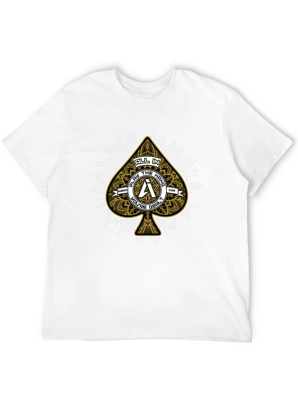 Poker Spade Graphic Print T-Shirt