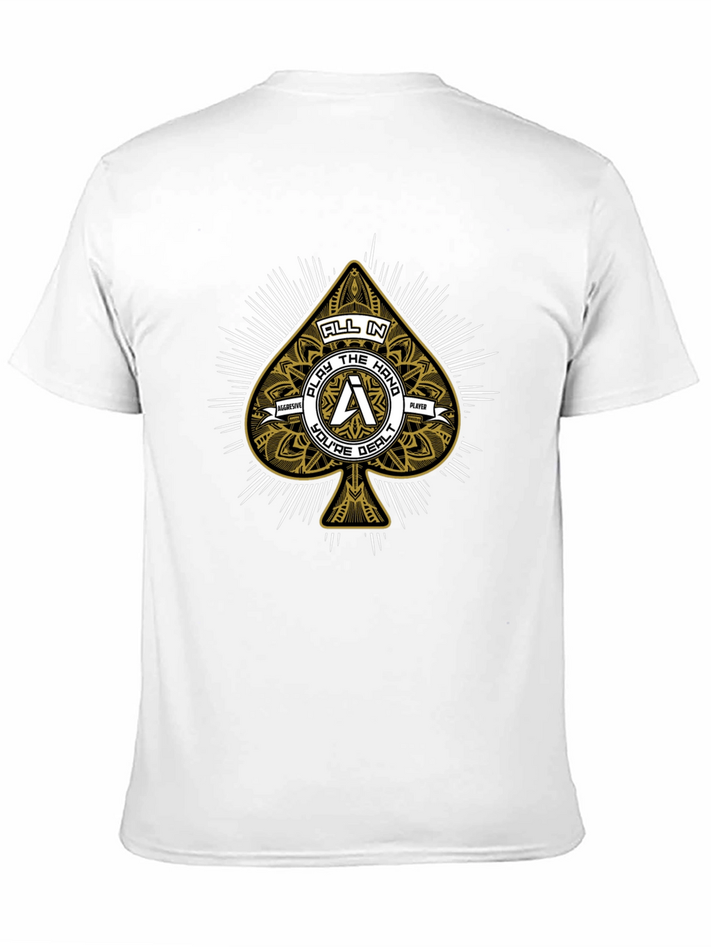 Poker Spade Graphic Print T-Shirt