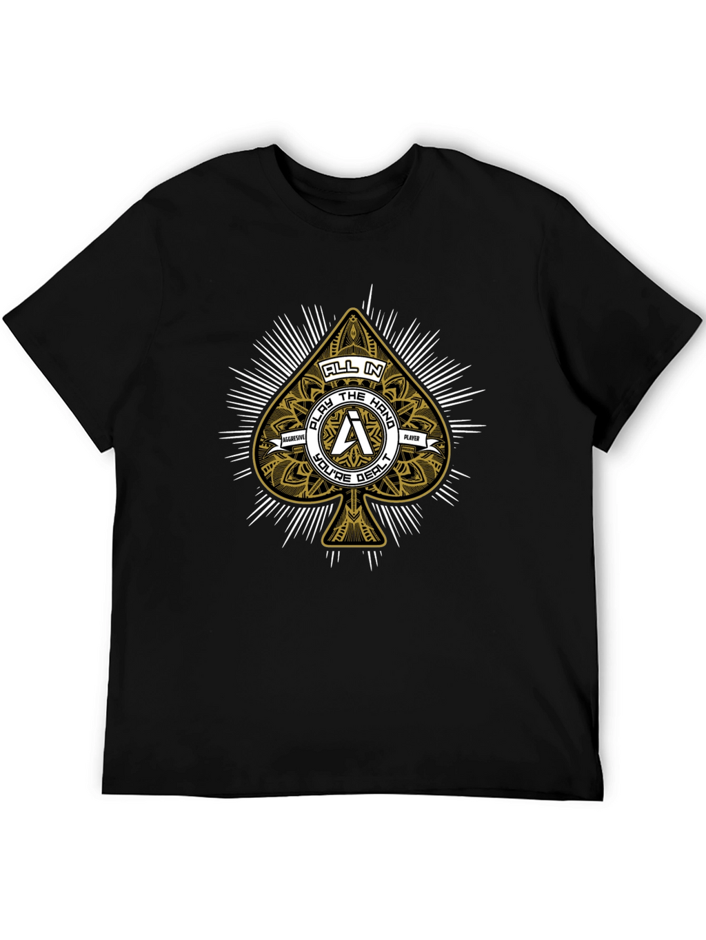 Poker Spade Graphic Print T-Shirt