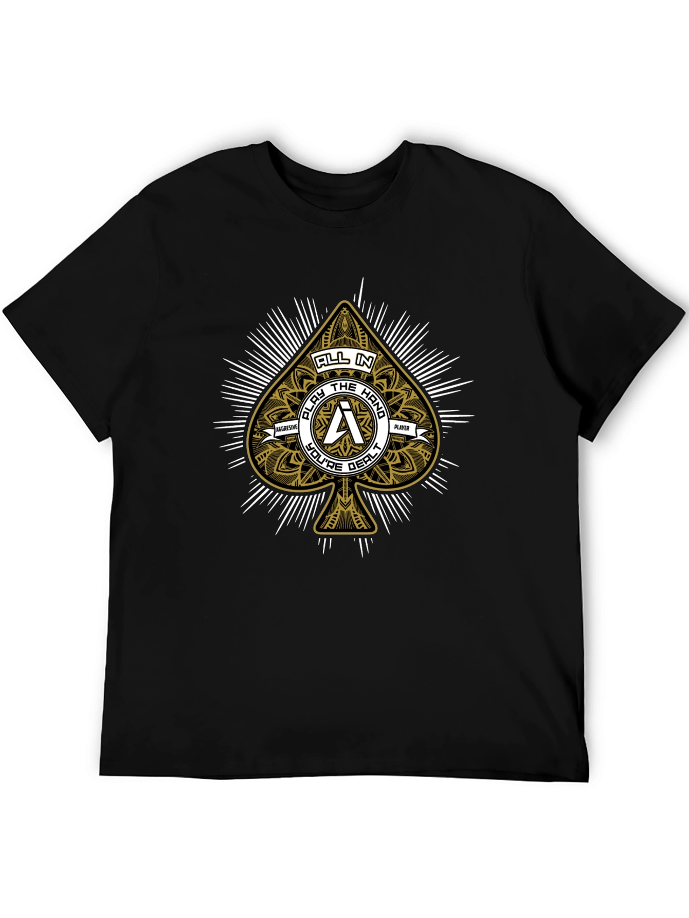 Poker Spade Graphic Print T-Shirt