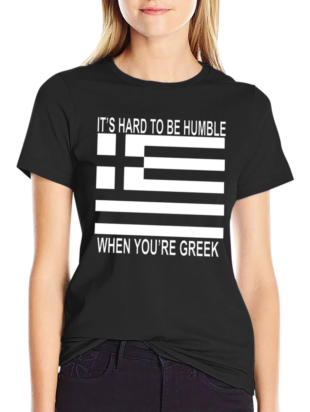 Funny Greek Pride T-Shirt - Hard to be Humble