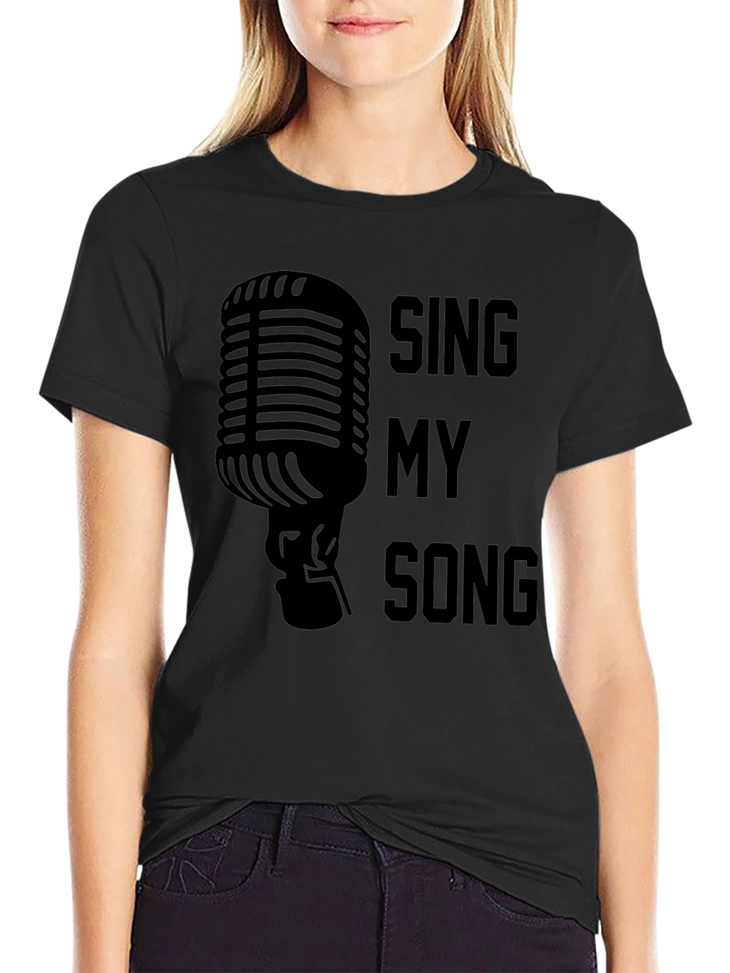 Sing My Song Graphic Tee - Black