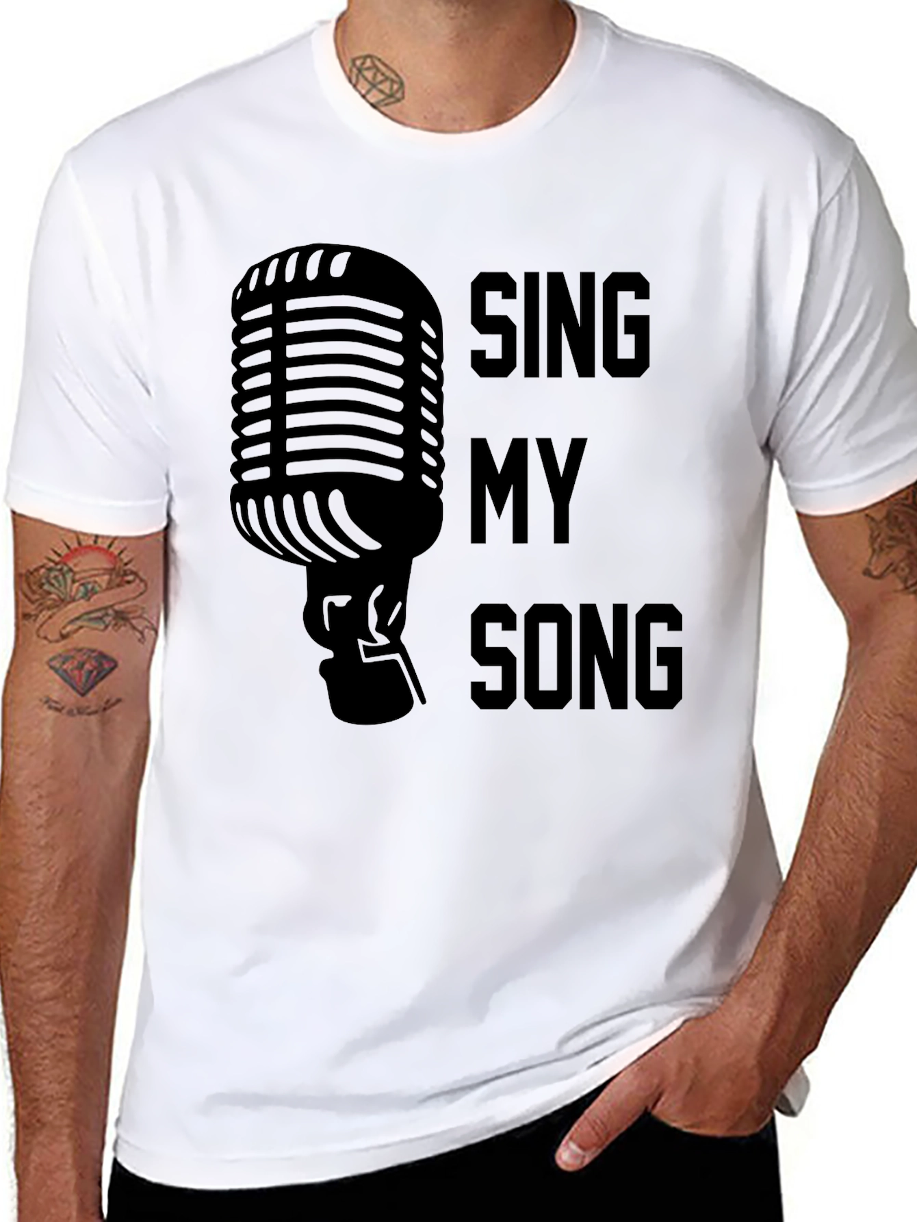 Sing My Song Graphic Tee - Black