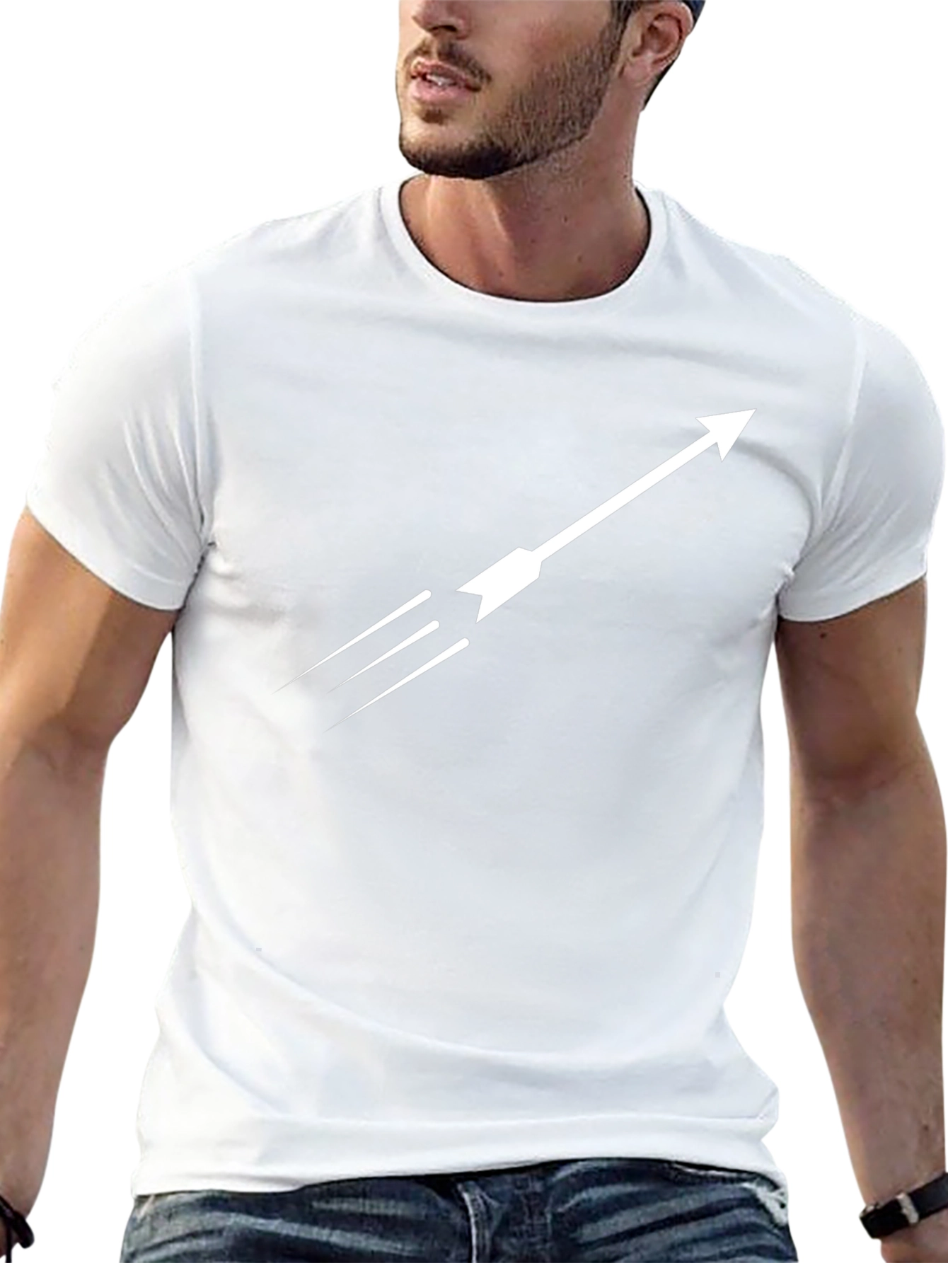 Arrow Graphic Black T-Shirt - Mens Modern Tee
