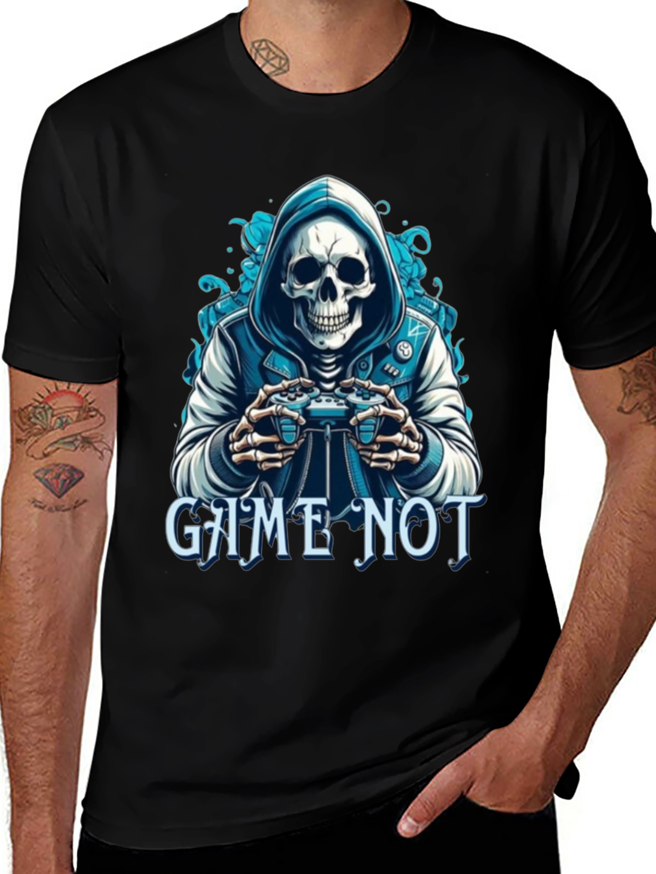 Game Not Over Skull Gamer T-Shirt