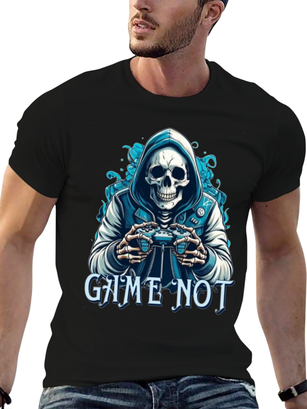 Game Not Over Skull Gamer T-Shirt