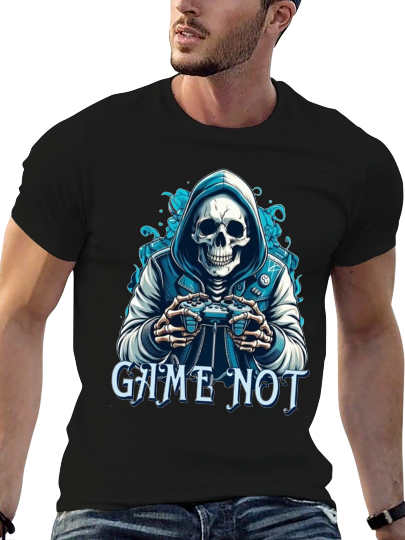 Game Not Over Skull Gamer T-Shirt