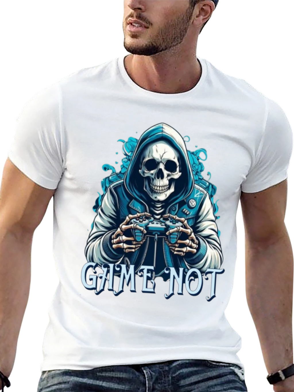 Game Not Over Skull Gamer T-Shirt