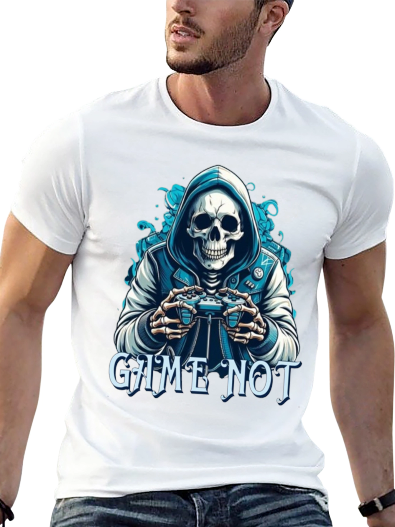 Game Not Over Skull Gamer T-Shirt