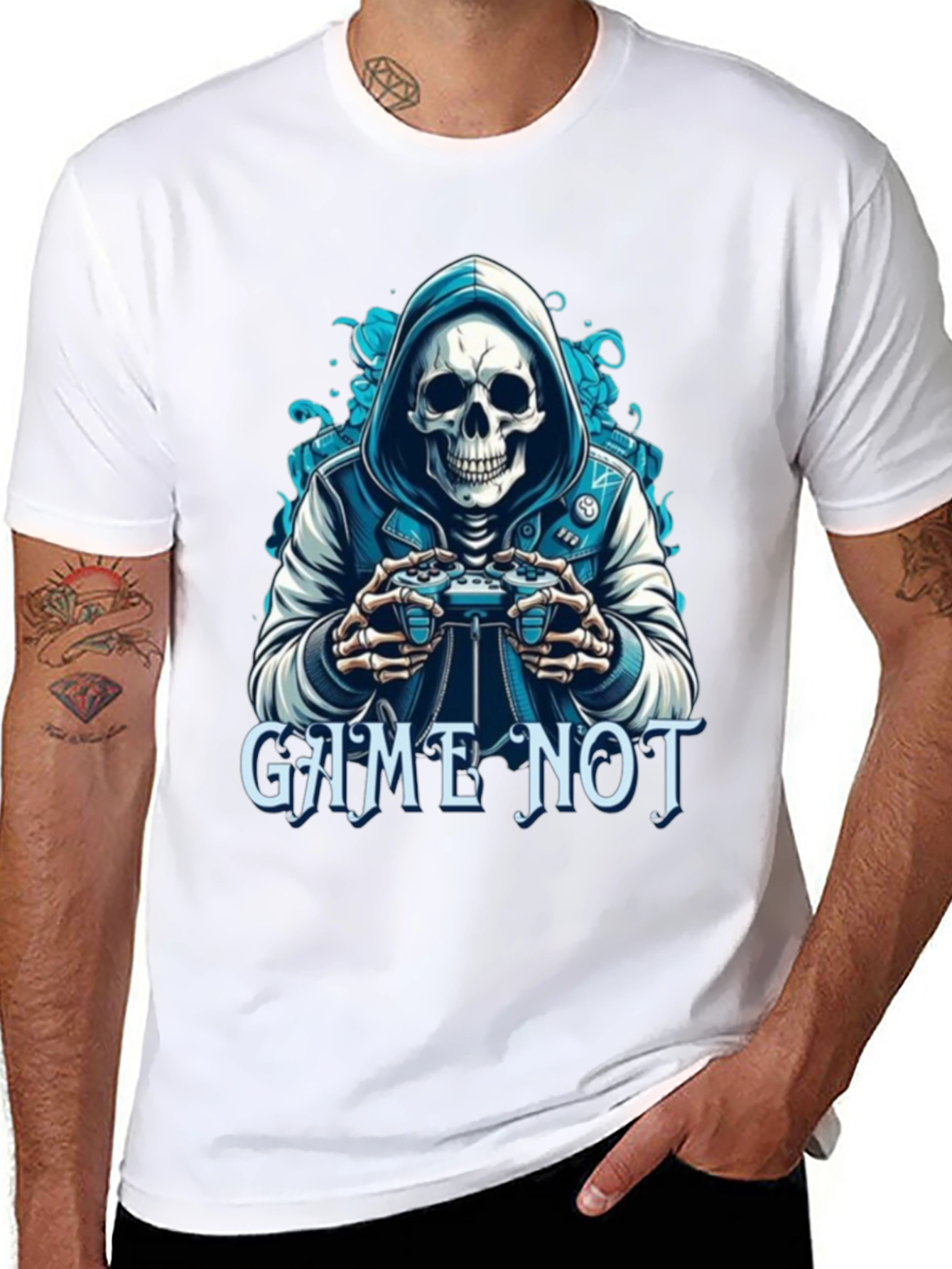 Game Not Over Skull Gamer T-Shirt