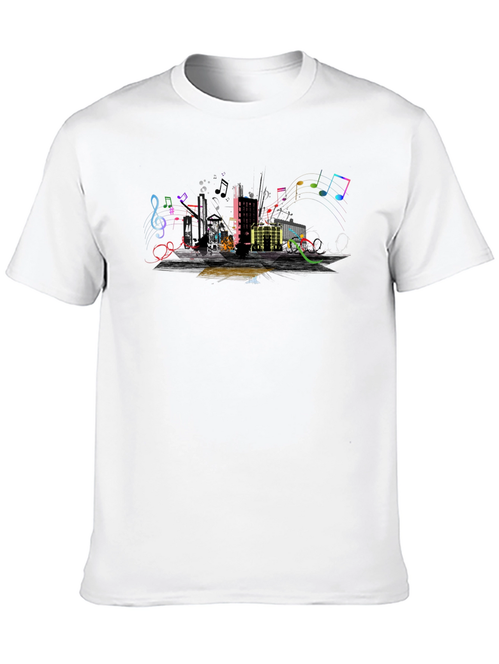 Urban Music Graphic Tee - Black Cotton Blend
