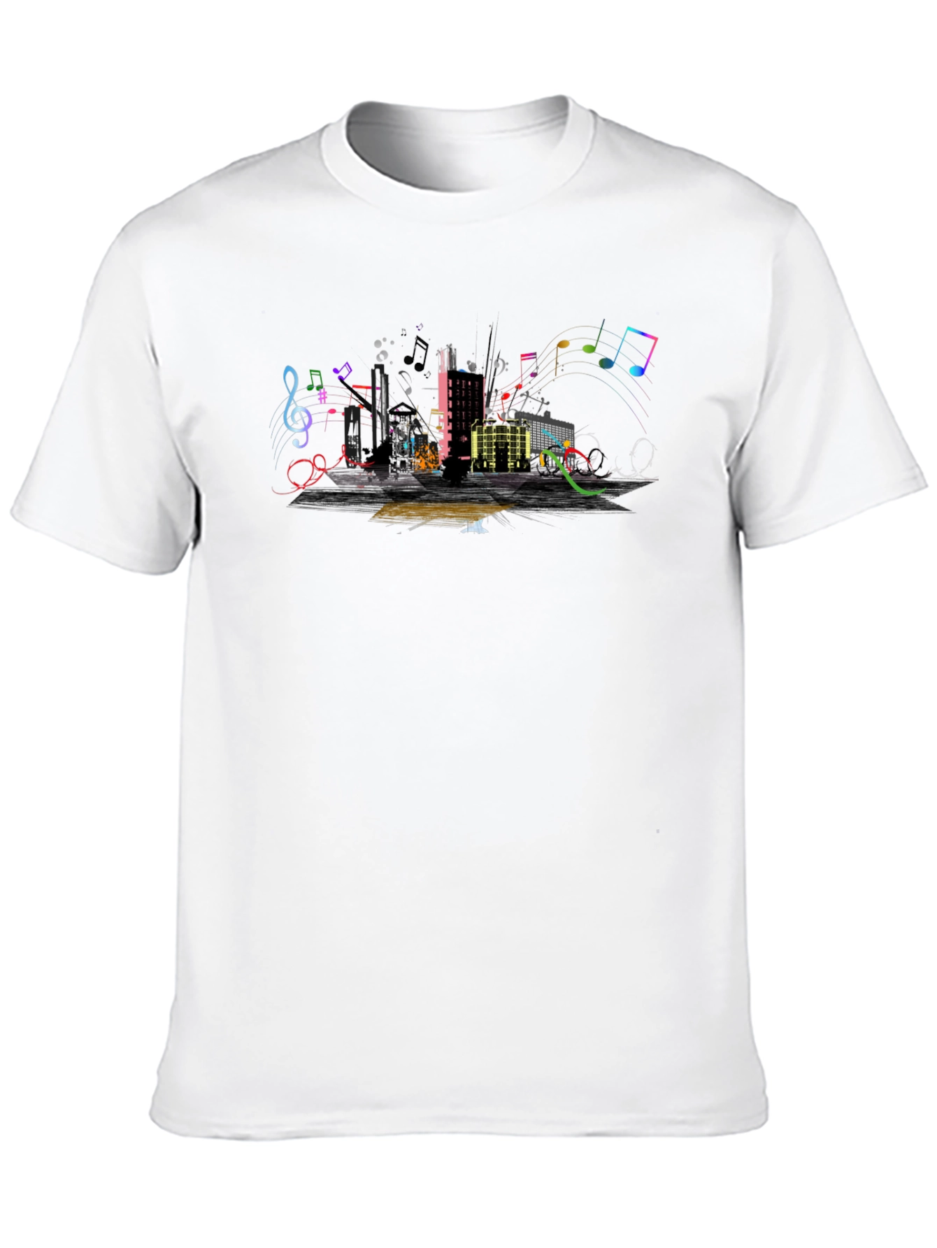 Urban Music Graphic Tee - Black Cotton Blend